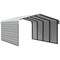 Arrow Storage Products Galvanized Steel Carport, W/ 2-Sided Enclosure, Compact Car Metal Carport Kit, 12'x20'x7', Eggshell CPH122007ECL2 - alternate 1